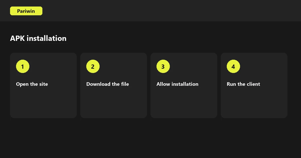 Installing Pariwin on an Android device