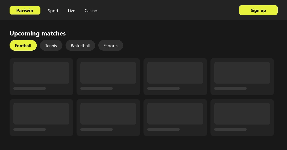 Pariwin official website homepage